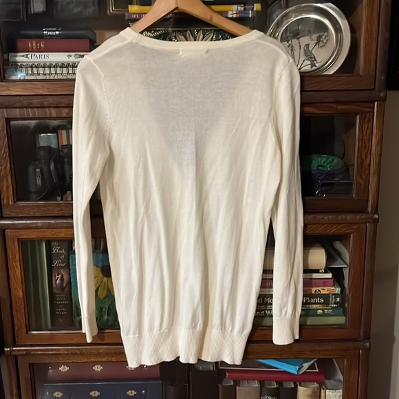 Forever 21 Boyfriend V-Neck Cream Cardigan - Picture 2 of 14